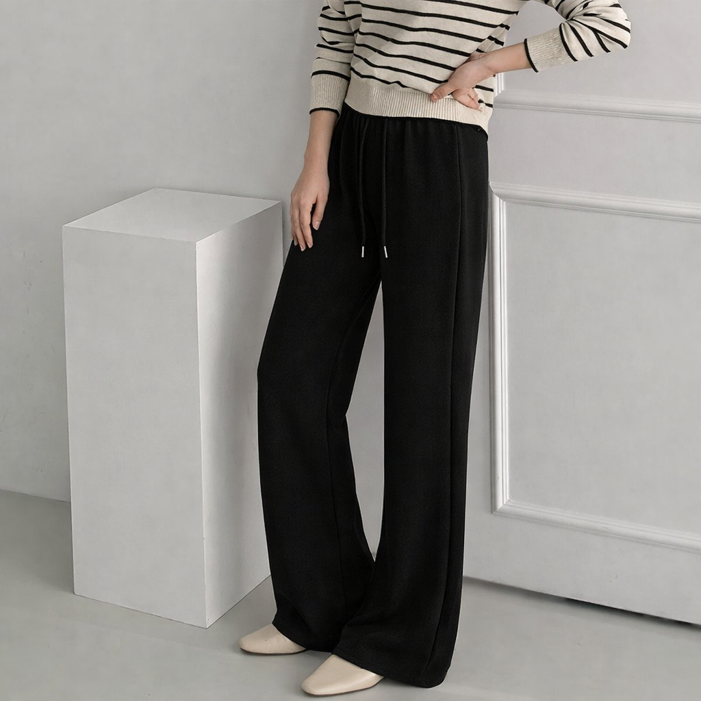 다미타니 와이드 부츠컷 팬츠 허리 밴딩 긴바지 OCZ0963 11,900원