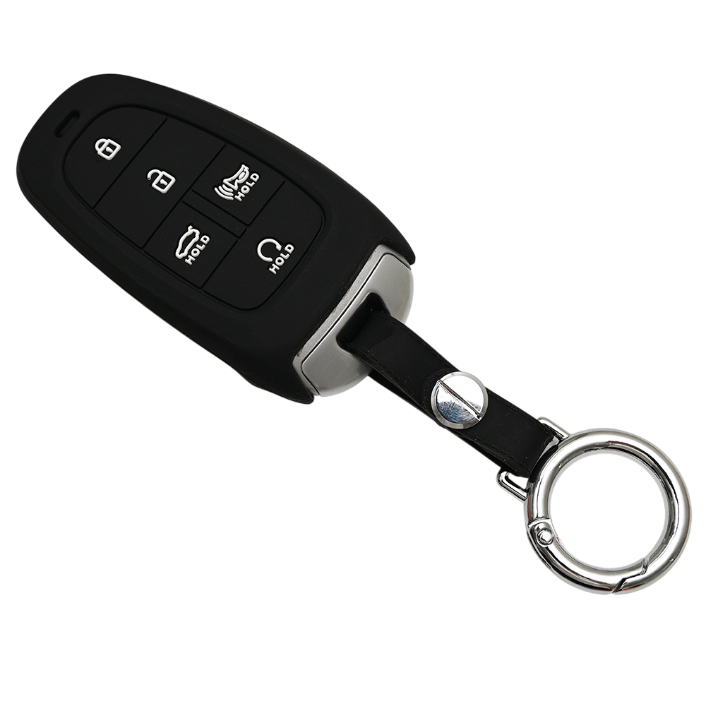 현대 넥쏘 더뉴 그랜저 소나타 DN8 호환 자동차 실리콘 스마트키 차키 케이스 키홀더, 5버튼_S40_SS1, 블랙 10,900원