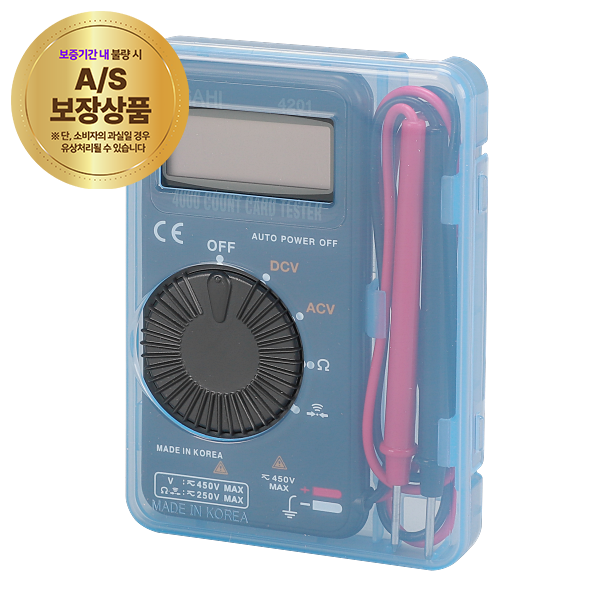국산 전기 전압 멀티 테스트기 4201 아사히 정밀측정 접지 저항 검전기 19,750원