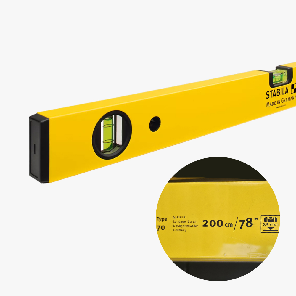 스타빌라 수평기 일반형 타입70 바이알 알루미늄 정밀수평계 2000mm(78) 92,900원