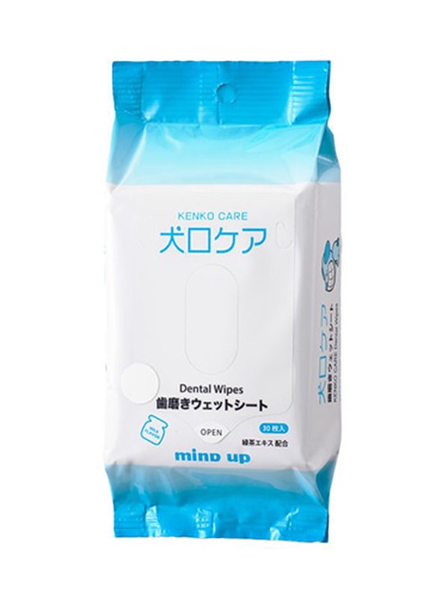 일본 마인드업의 한국대리점 정품_켄코케어 강아지 칫솔 (양치가 쉬운 양치 물티슈) 7,000원