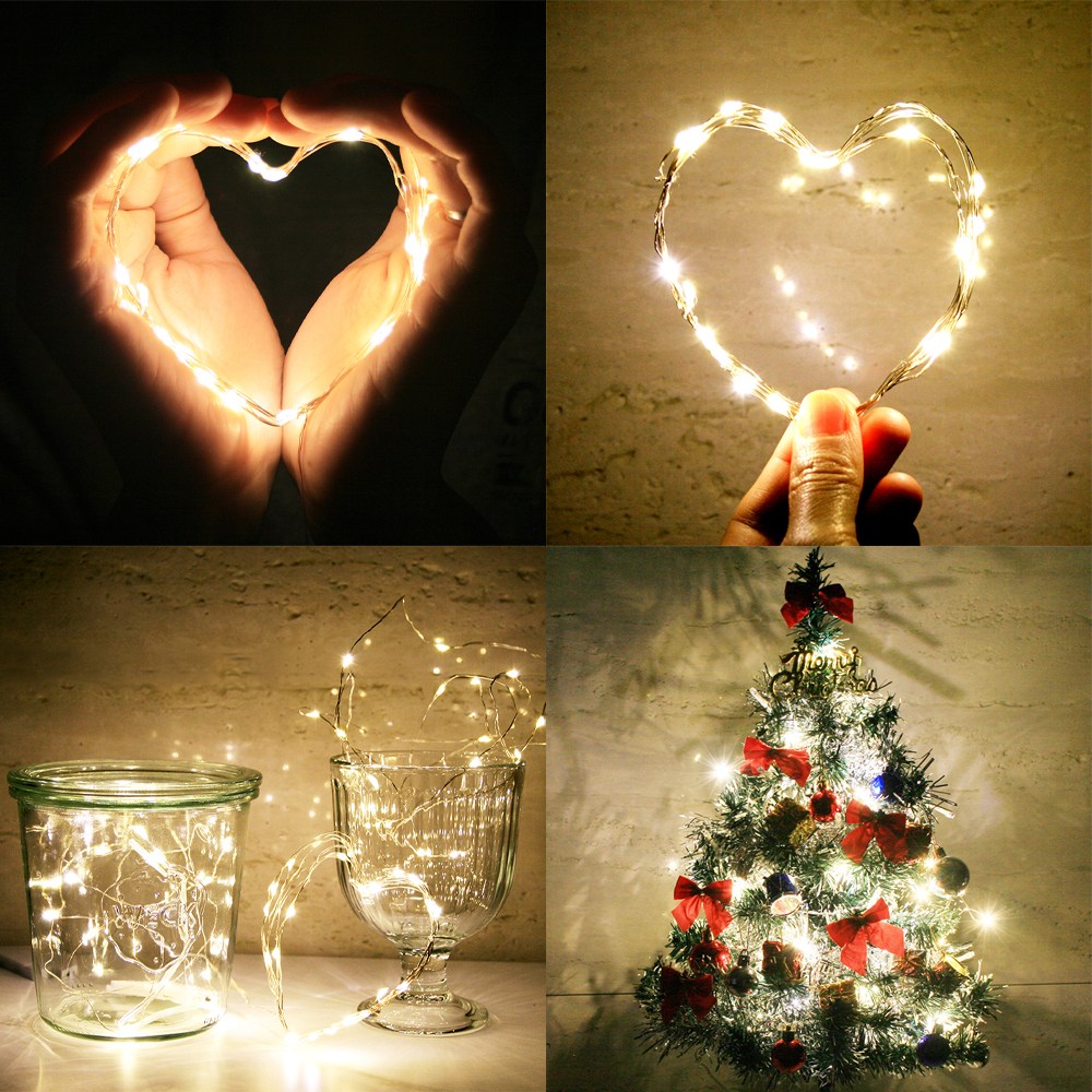 와이어전구 크리스마스전구 미니 LED줄조명 웜 화이트 2m 20구 5,600원