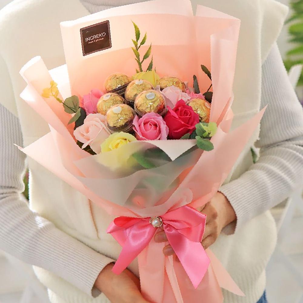 벨르 페레로로쉐 꽃다발 핑크 초콜릿 사탕 선물 부케 OC_0210TC 31,760원
