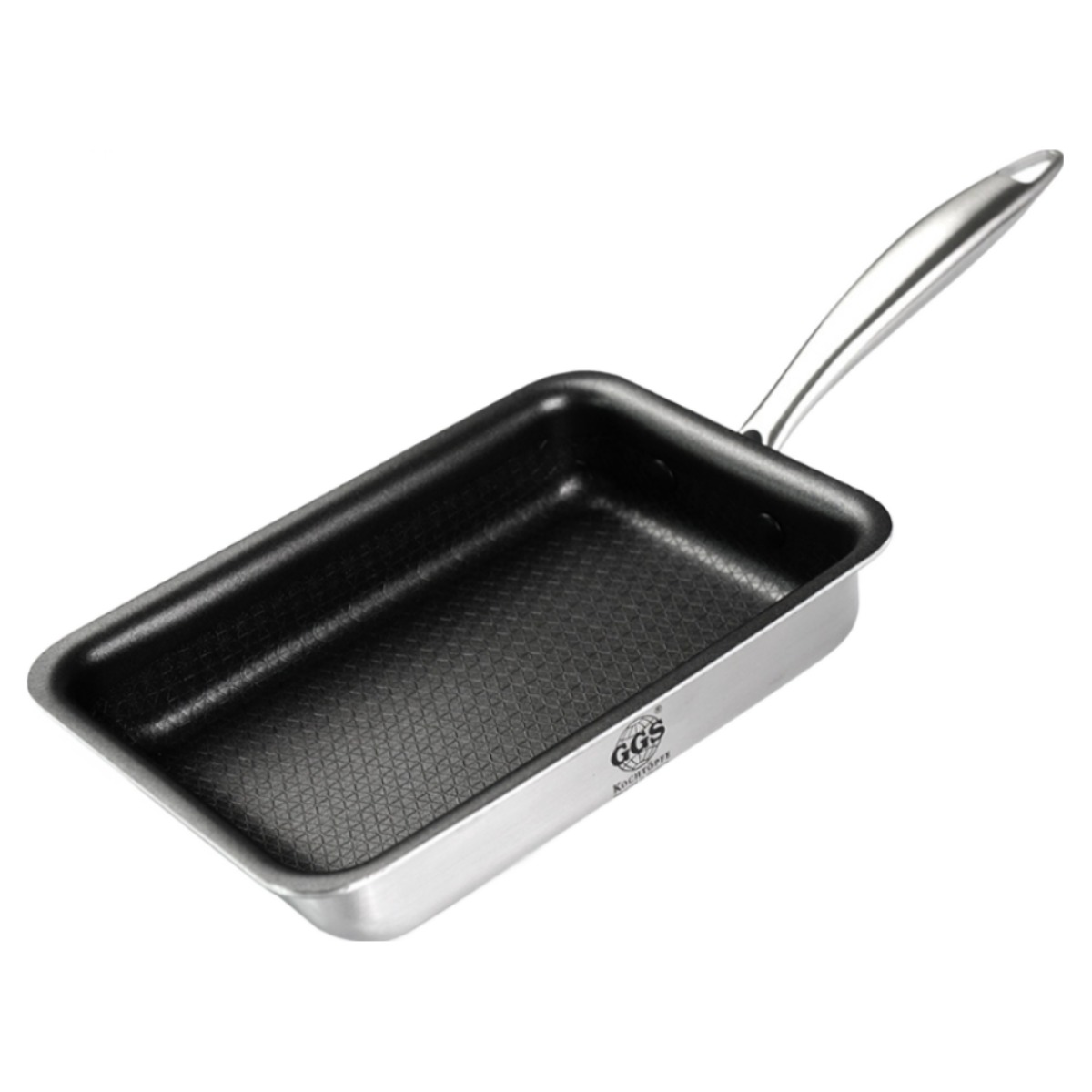 독일 GGS 통3중 계란말이팬 사각프라이팬 21cm*14cm 벌집모양 육각도트 고급 스텐304 430 인덕션 식기세척기 사용가능 튼튼한 손잡이 계란말이후라이팬, 1개, 21cm 44,000원