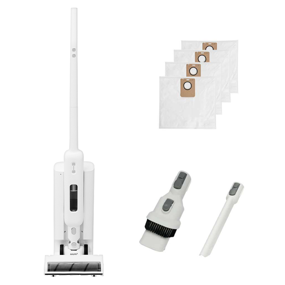 델라이프 BLDC 초경량 자동먼지비움 무선 청소기 + 노즐 3종 + 먼지봉투 4p 세트 199,000원