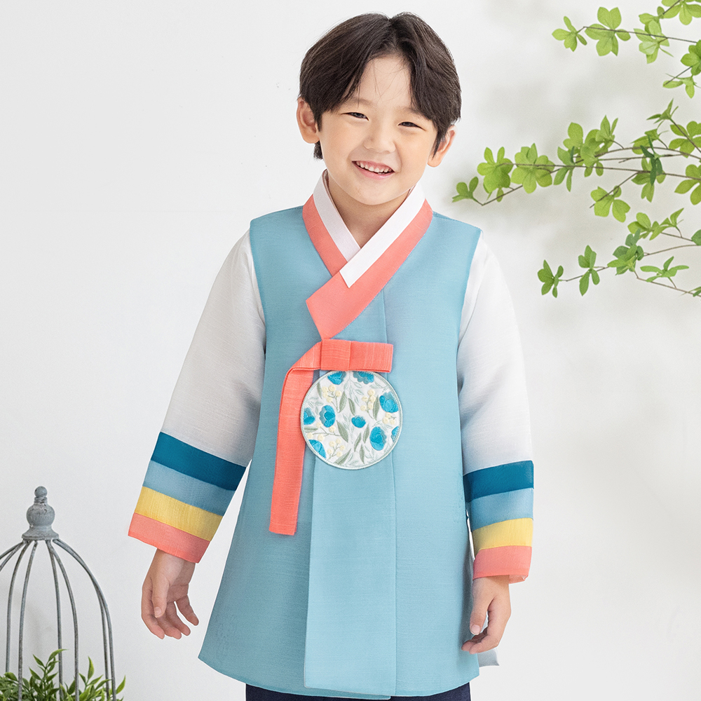 가온한복 유아용 남천청사색동 한복세트 AM245 46,900원