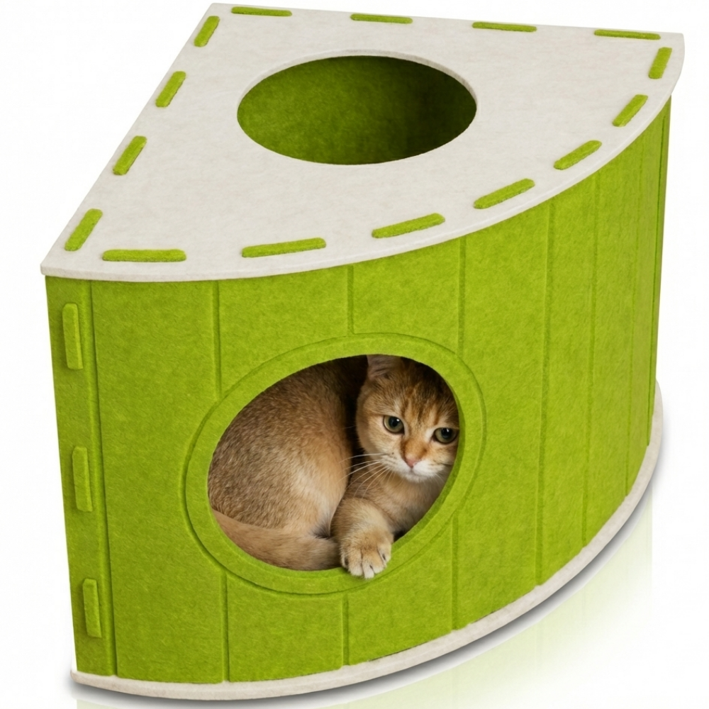 디오두 공간활용 코너 고양이 숨숨집 대형, 1개, 오프화이트 21,900원