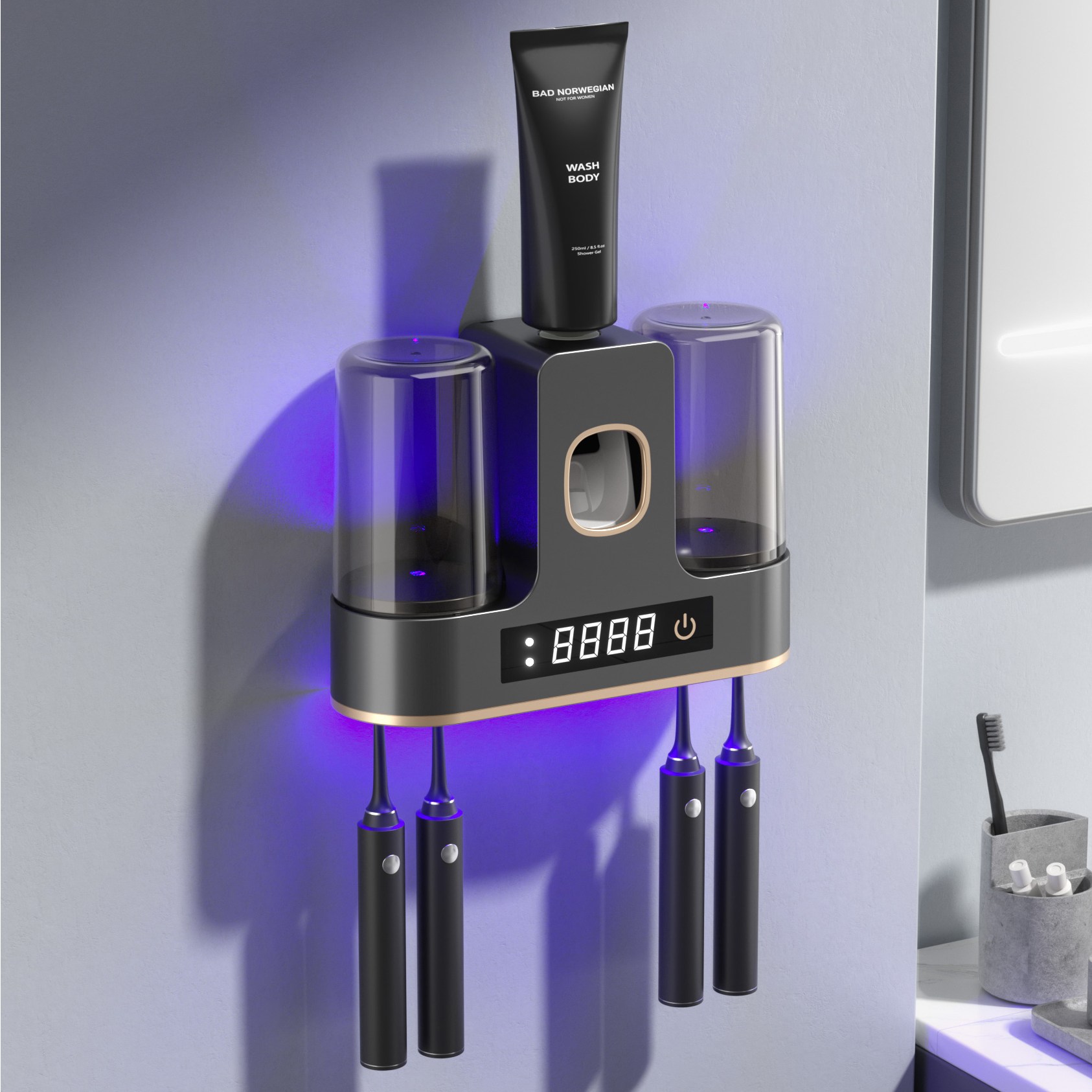 YAFAN 가정용 칫솔살균기 칫솔+칫솔컵 동시 자외선살균+바람건조 27,060원