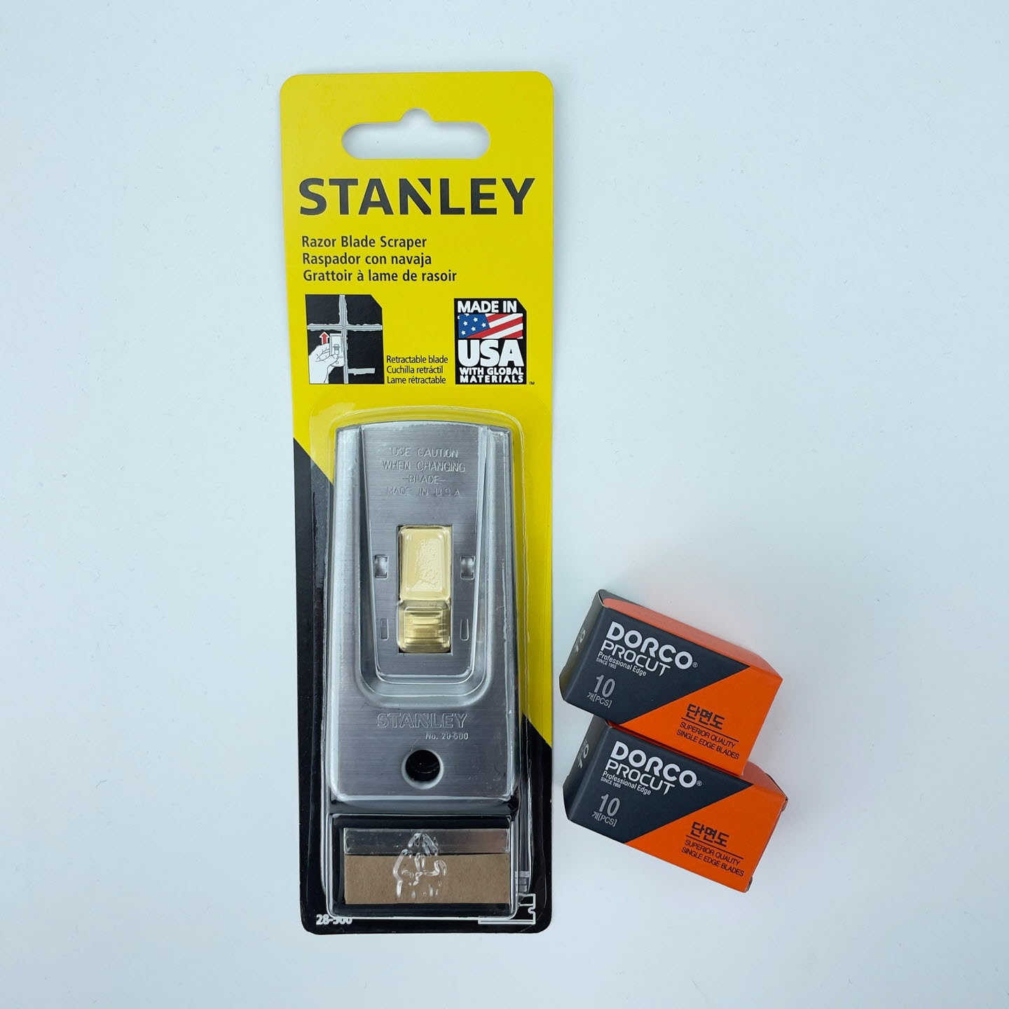 [STANLEY TOOL] 인덕션 하이라이트 청소 스크래퍼 칼 주방 기름때 유막 제거(리필칼날 25개 포함), 1개 11,900원