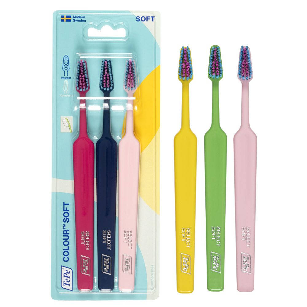 테페 셀렉트 컬러 일반헤드/부드러운모 스웨덴 치태제거 잇몸 칫솔 3개입, 1개, 3개입 8,500원