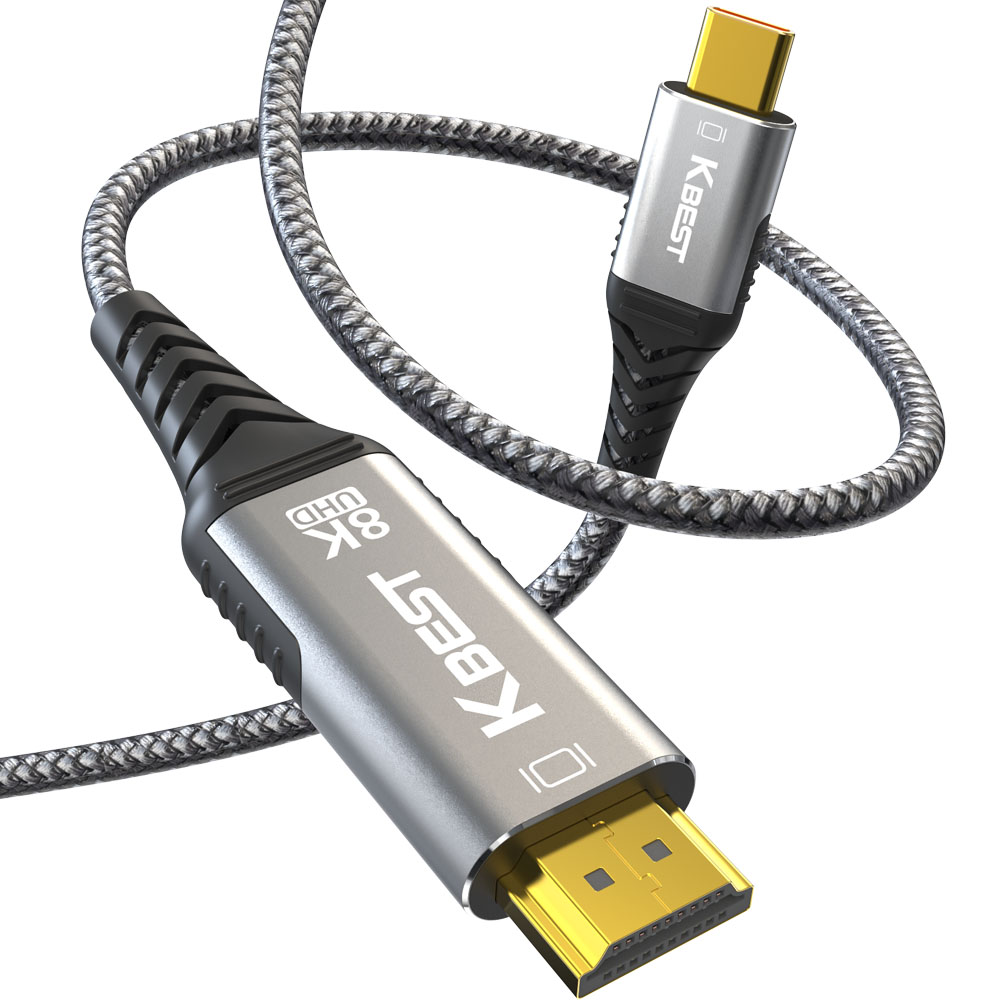 PREMIUM 8K 고해상도 USB C TO HDMI 미러링 케이블 스마트폰 TV 연결, 1개, 그레이, 1m 22,900원