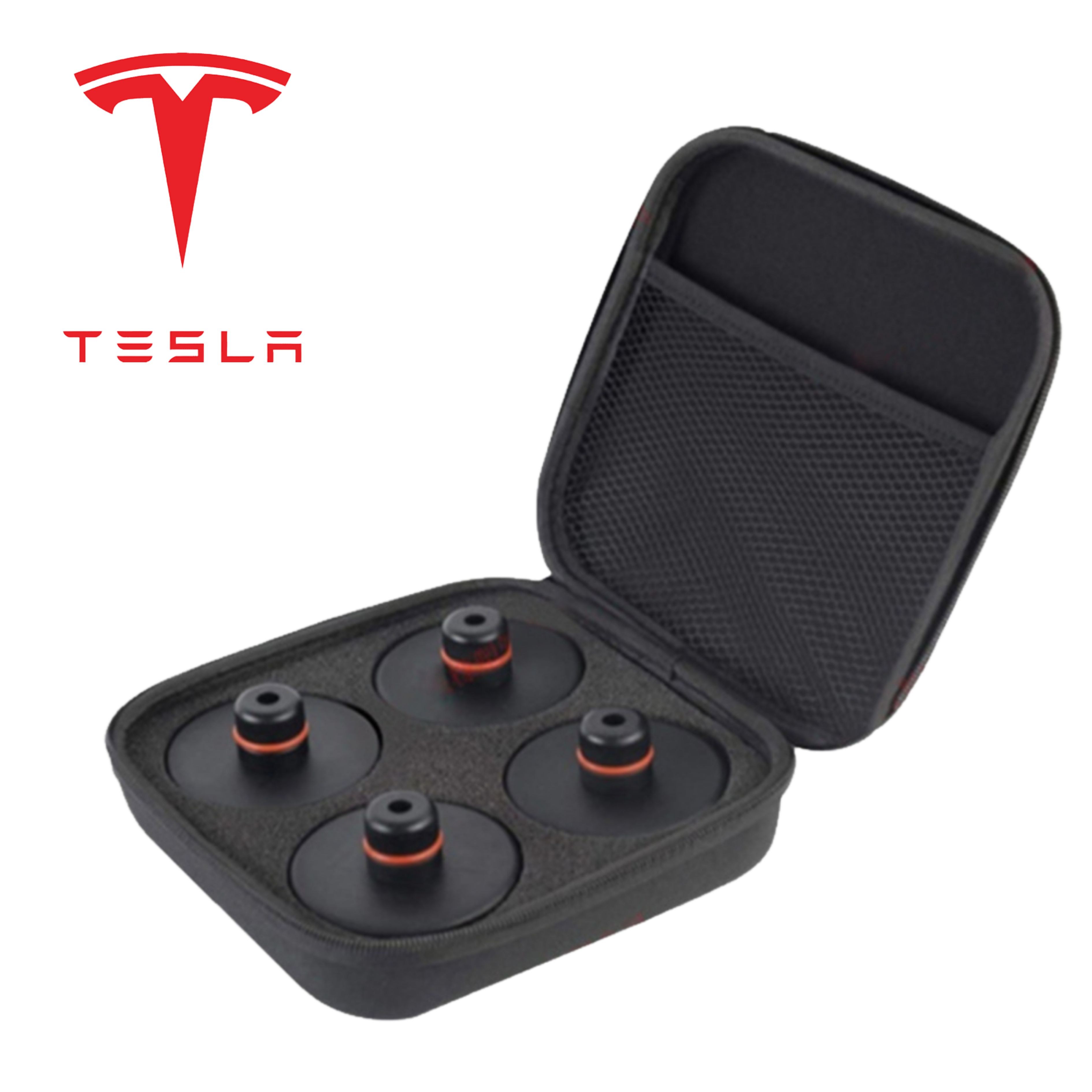 테슬라 잭패드 4P 전 차종 호환 잭 리프트 모델3 모델Y X S 파우치 하이랜드 호환 정비 세트, 블랙, 4개 16,850원