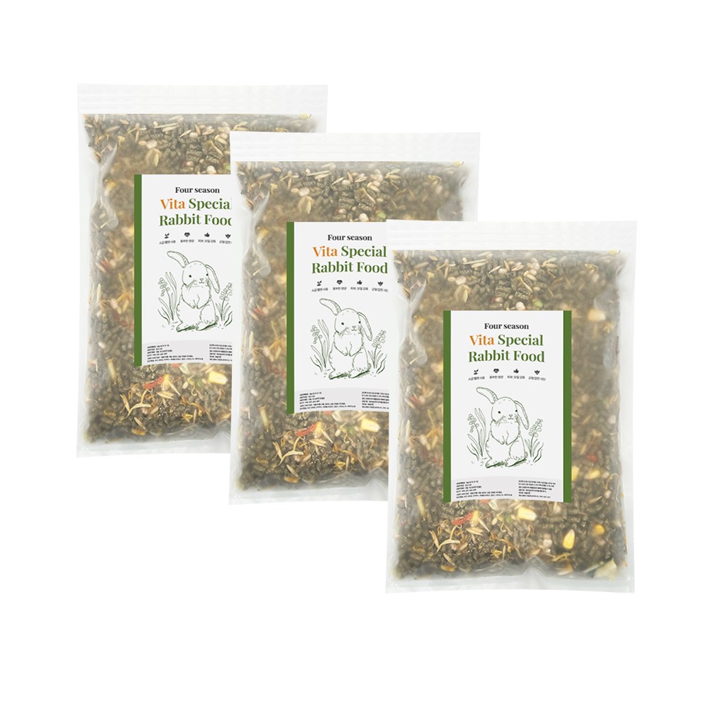 포시즌 비타 스페셜 래빗 푸드 토끼 사료, 6개, 1kg 38,360원