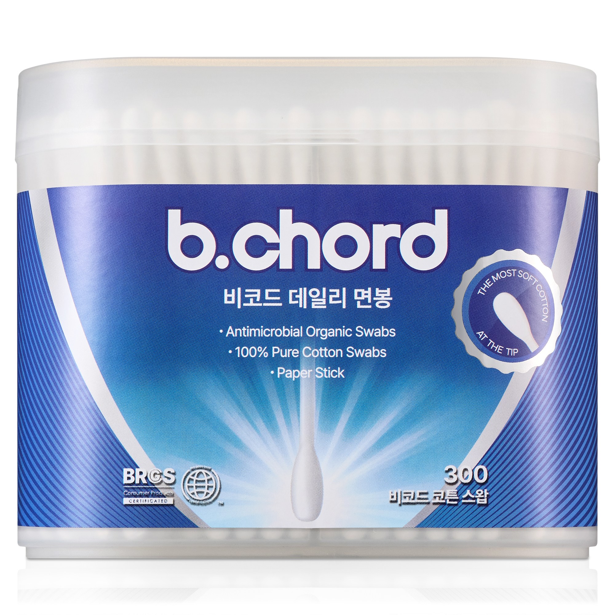 비코드 데일리 순면 100% 프리미엄 면봉, 1개, 300개입 6,060원