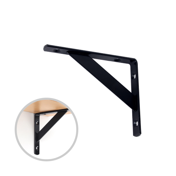 ZIO-BIZ 튼튼 선반 받침대 블랙 150mm / 선반브라켓 선반지지대 선반받침 선반고정 벽선반 브라켓 지지대 ㄱ자 꺽쇠 까치발 6,500원