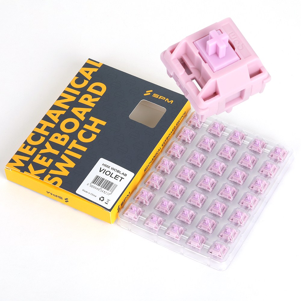 HMX WOBLAB Violet 바이올렛 레이니75 스위치 리니어 기계식 키보드 5핀 (35개 / 105개 패키지), 현재가 15,500원