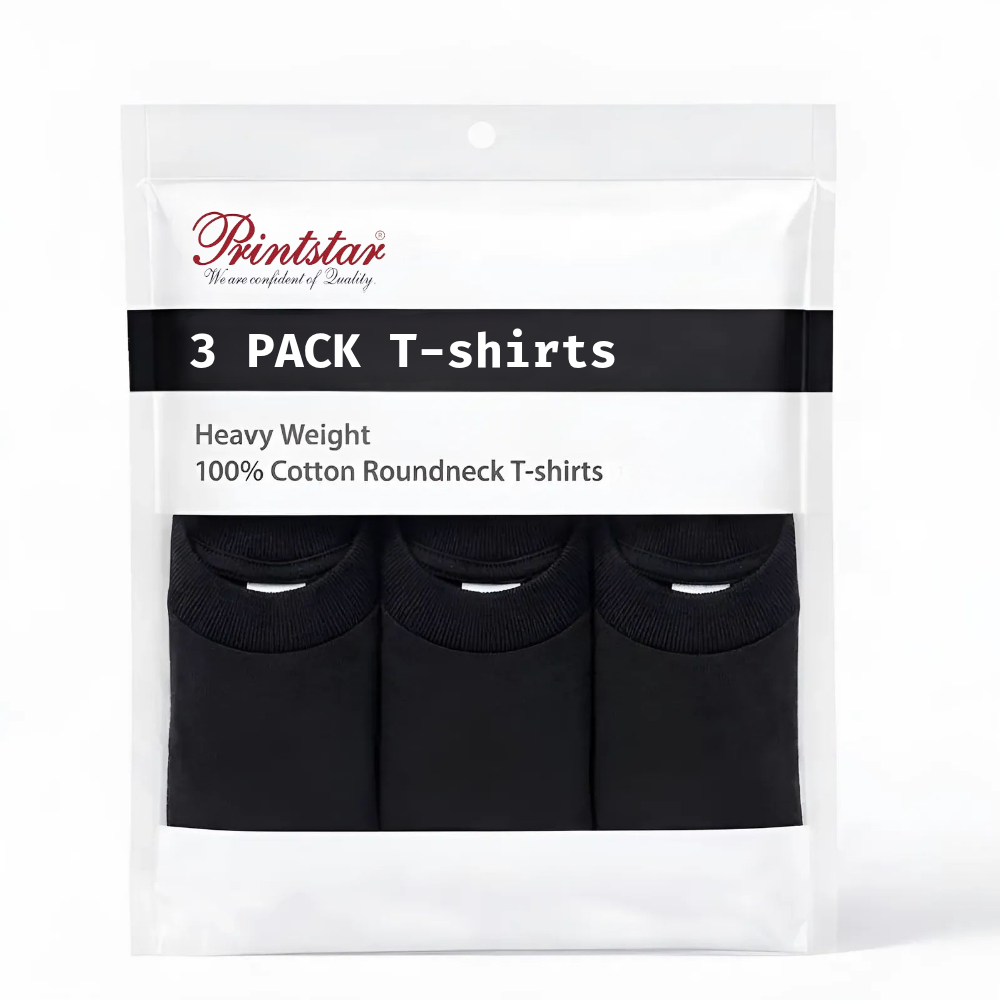 [3PACK] 프린트스타 남녀공용 17수 반팔티 무지 순면 100% 통기성 라운드 티셔츠 085-CVT 23,700원