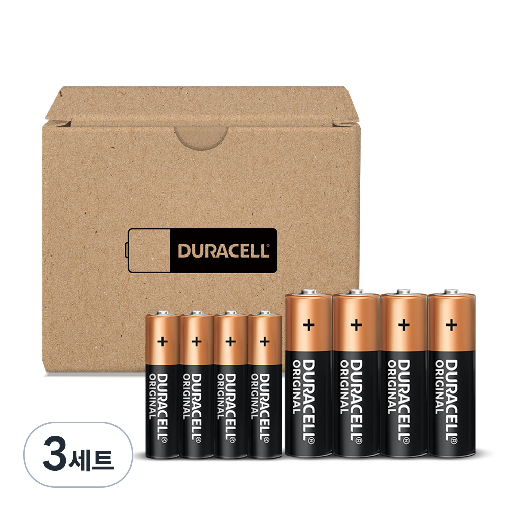 듀라셀 알카라인 보관박스팩 AA 4p + AAA 4p 건전지 세트 19,860원