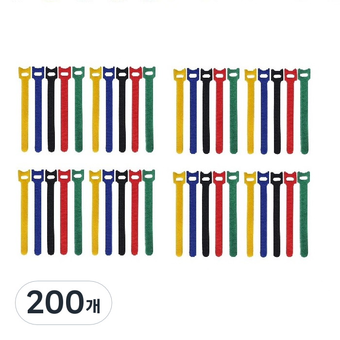PLTRAUM T자형 벨크로 케이블 타이 랜덤발송, 랜덤 발송, 200개 43,380원