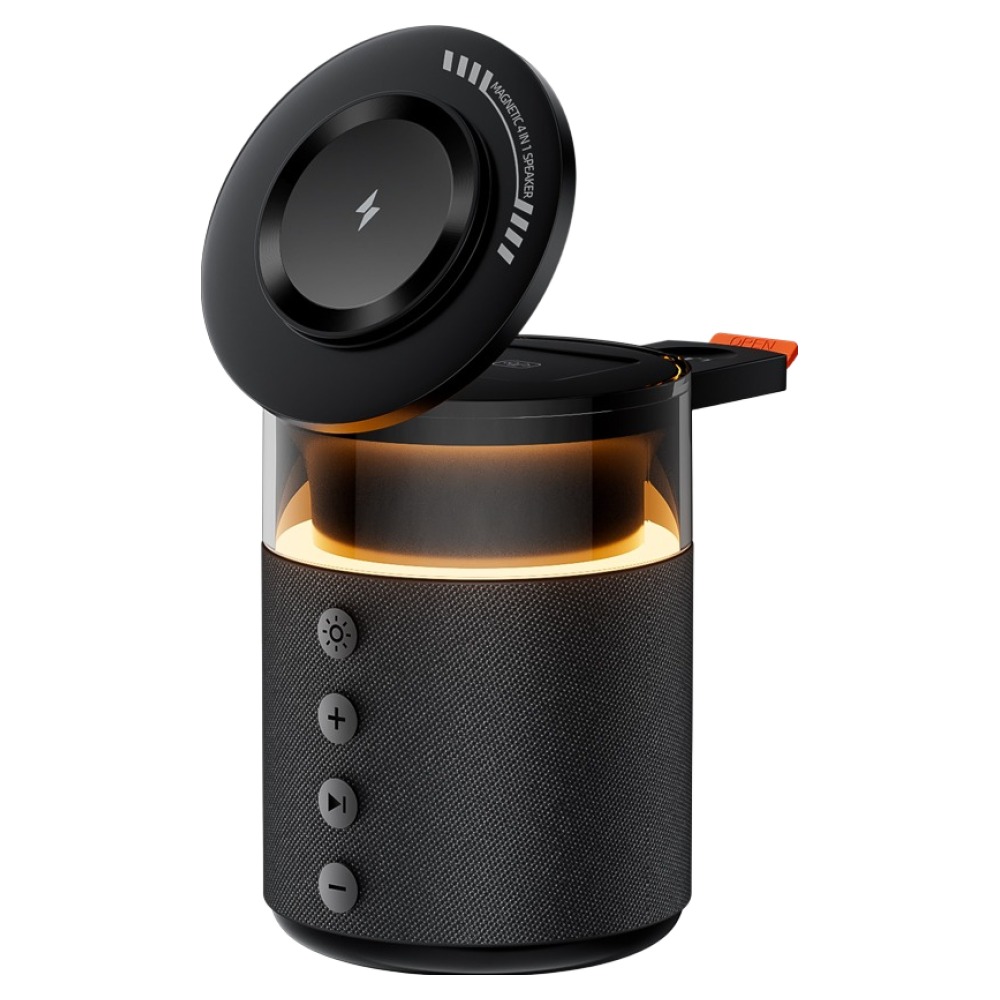 스타링스 5in1 멀티 무선 충전기 아이폰 갤럭시 겸용 워치 에어팟 무드등 블루투스 스피커, 블랙, STAR-5IN1 49,000원