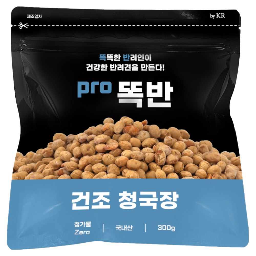똑반 강아지 국내산 발효콩 건조간식, 1개, 300g, 청국장 11,000원