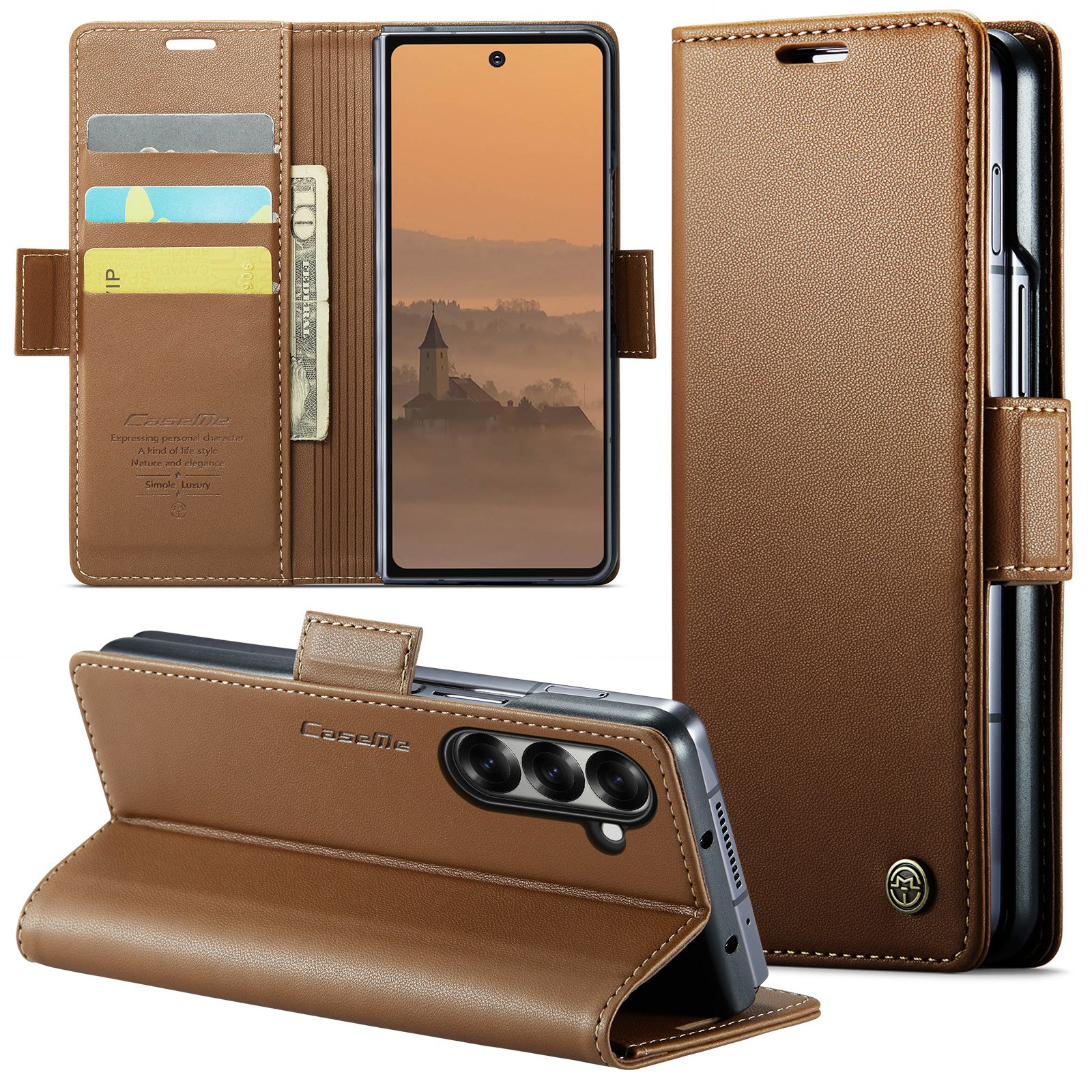 적용 갤럭시 Z폴드7 케이스 지갑 케이스 카드 수납 가죽 플립 커버 다이어리XSJK015 15,360원