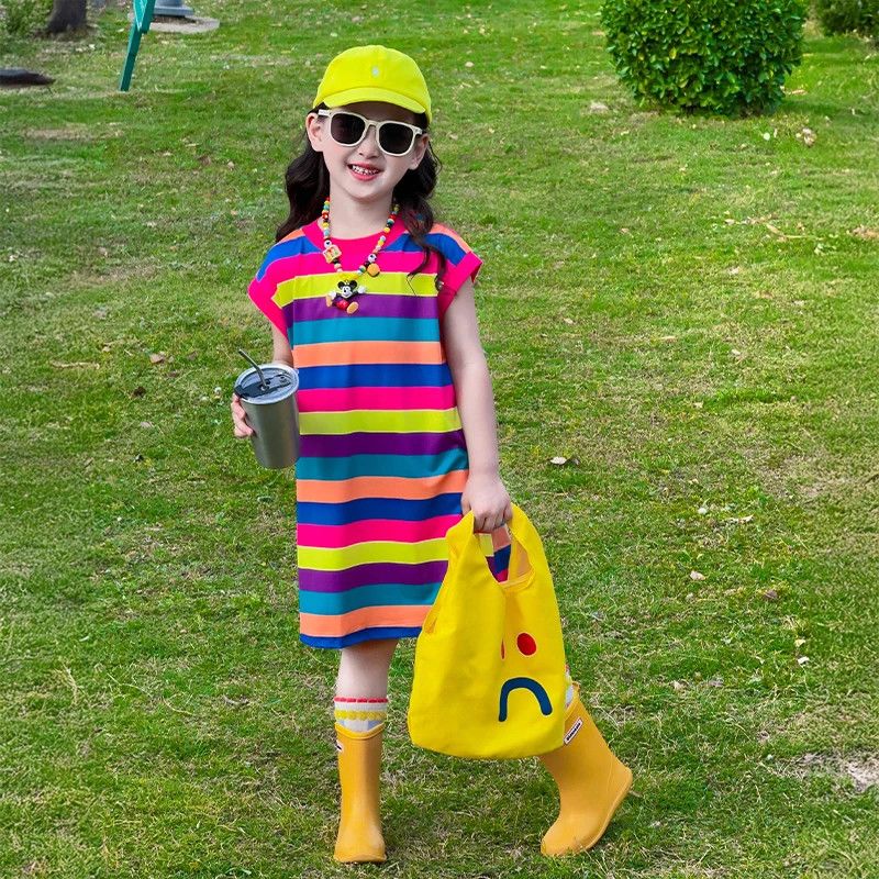 해피유통유아 여름 스트라이프 루즈핏 원피스 화사한 캐주얼 스타일14세 이상 XG03 19,740원