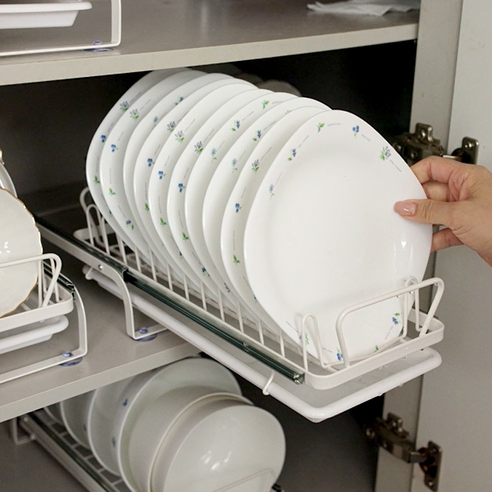 리빙톤 슬라이딩 레일선반 싱글(1세트) 싱크대 상부장/하부장 주방 정리대 선반 LIVINGTON 52,290원