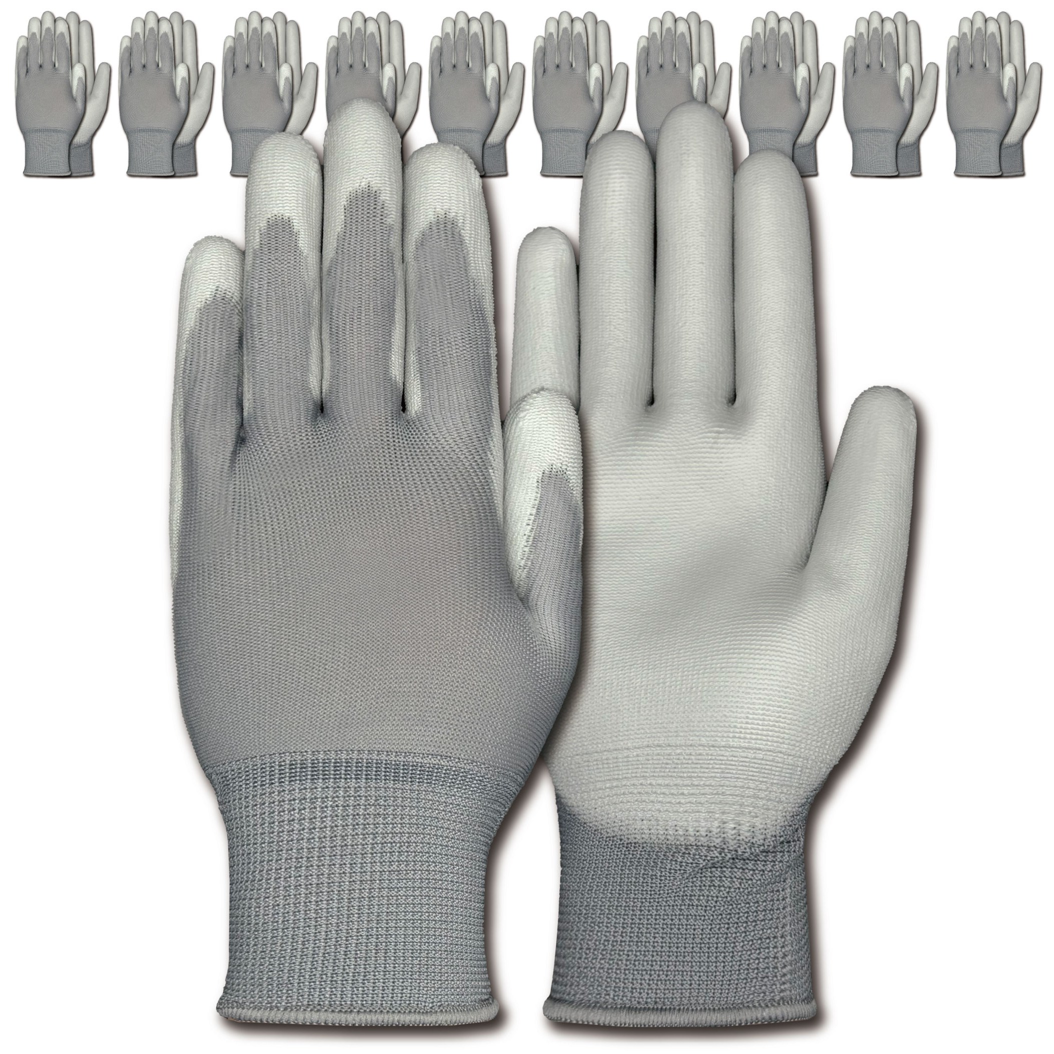 장갑천국 손바닥 팜피트 PU코팅장갑 정밀작업 캐셔장갑 반 코팅, 10개, 그레이 7,600원
