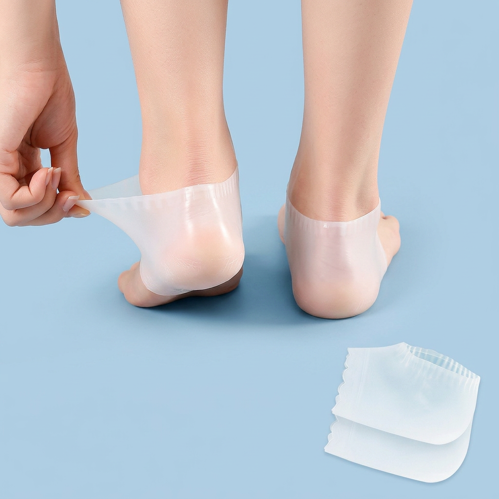 타니아홈 각질케어 실리콘 발뒤꿈치 패드 보습양말, 76g, 1개, 2개입 9,000원