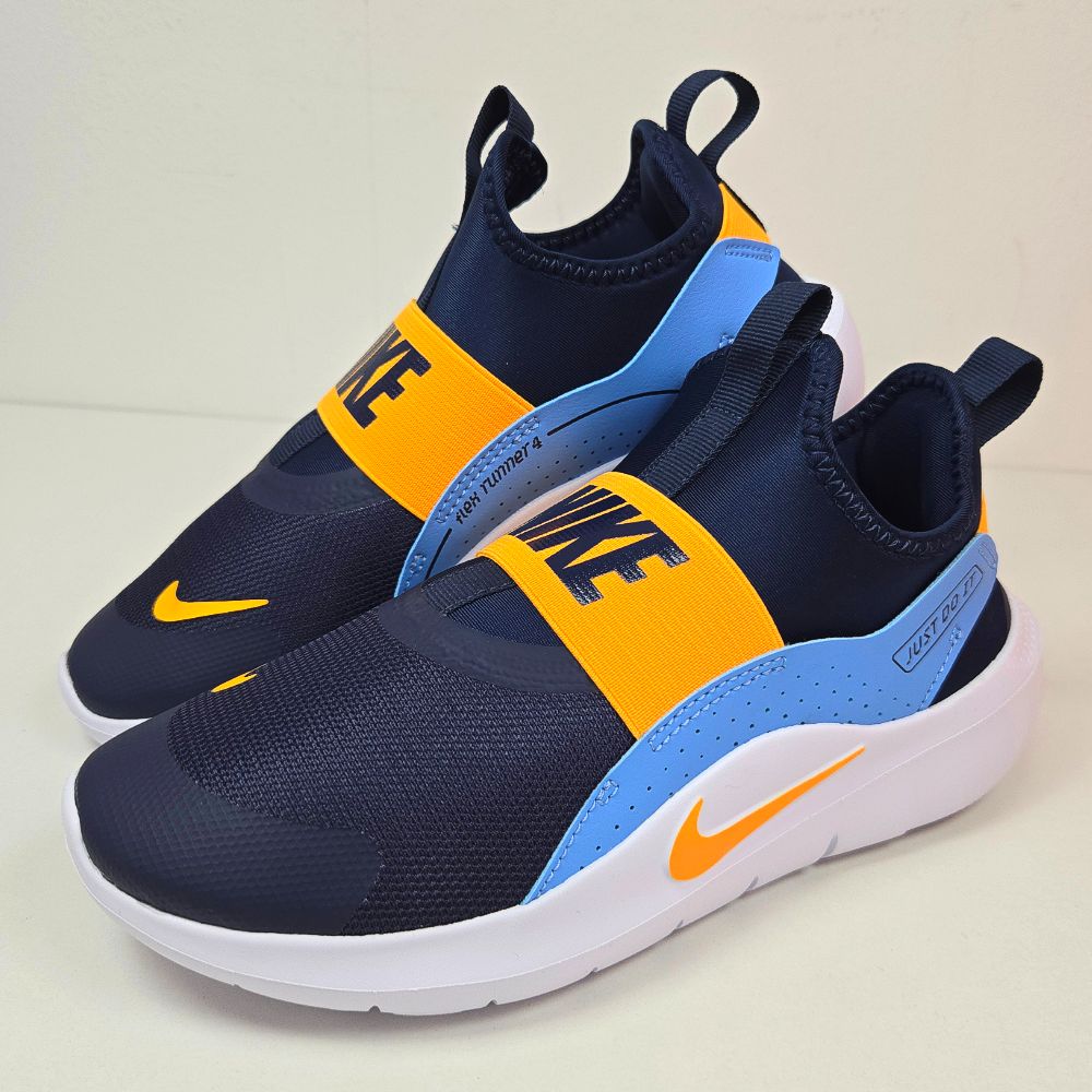 나이키 플렉스 러너 여성 주니어 운동화 네이비 GS 끈없는 밴딩 스니커즈 경량 런닝화 스포츠양말제공 58,500원