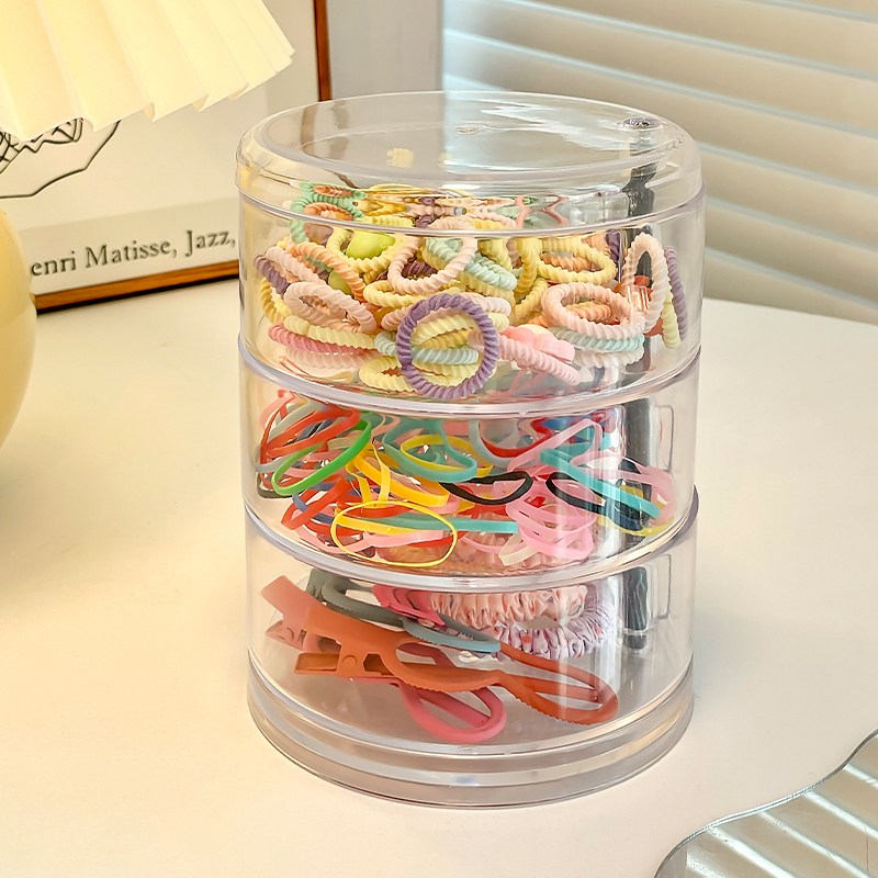 투명 다용도 화장대 정리함 헤어 액세서리 머리핀 머리끈 수납함 9,900원