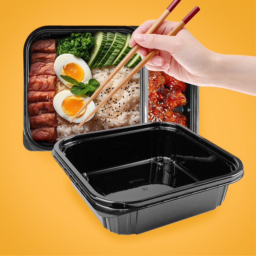 정사각 샐러드 반찬 용기 대 뚜껑포함, 1개, 100세트 28,900원