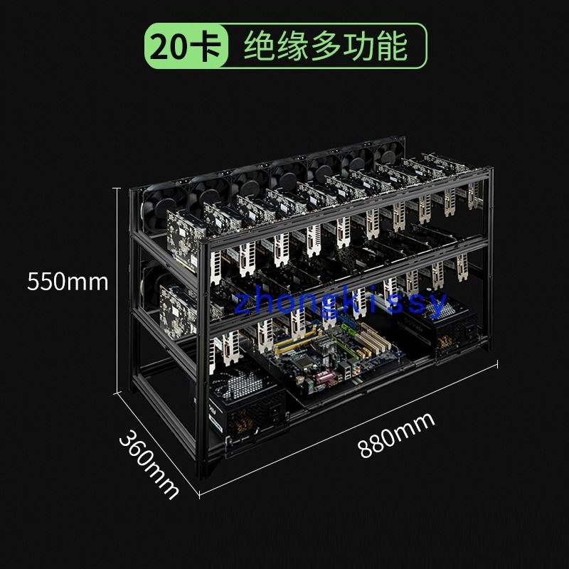 전체 알루미늄 절연 서버 다중 그래픽 카드 섀시 랙 6 그래픽 카드 8 그래픽 카드 12 그래픽 카드 랙 이중 전원 공급 장치 스태킹 지원 208,000원