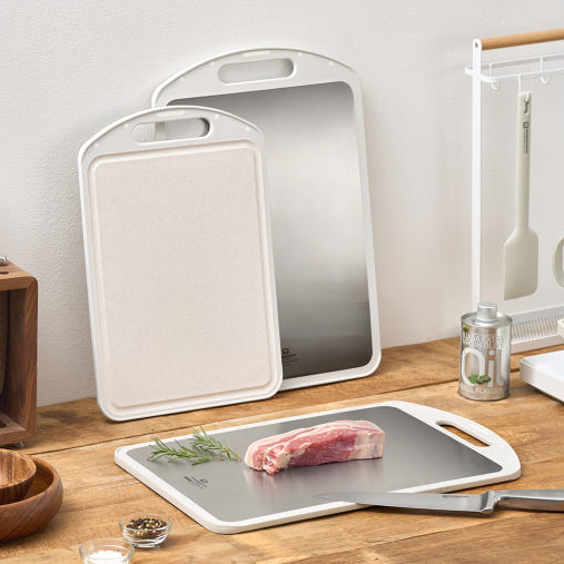 바겐슈타이거 스텐 304 스틸라이너 양면도마 (대)  pp+스텐 이유식도마 김치도마 편리한세척 39,900원