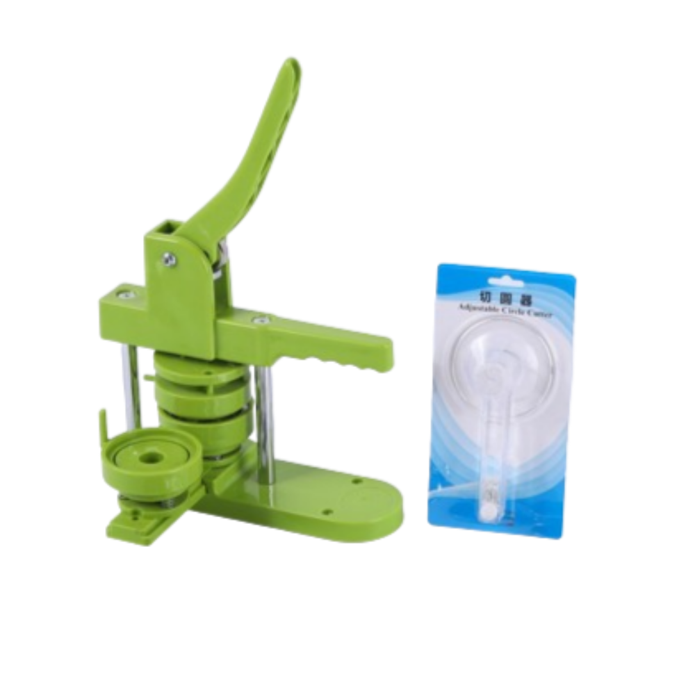 JIBAIHUO 뱃지만들기 버튼 메이커 기계 25MM-58MM DIY 배지 세트 핀 제작 100-500Pcs 부품 + 원형 커터 프레스, 44mm 본체, 1개 78,000원