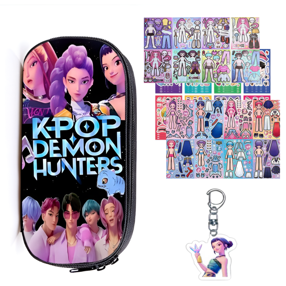 케이팝 데몬 헌터스 필통 코디 스티커 키링 문구세트 케데헌 굿즈 선물용 12,510원