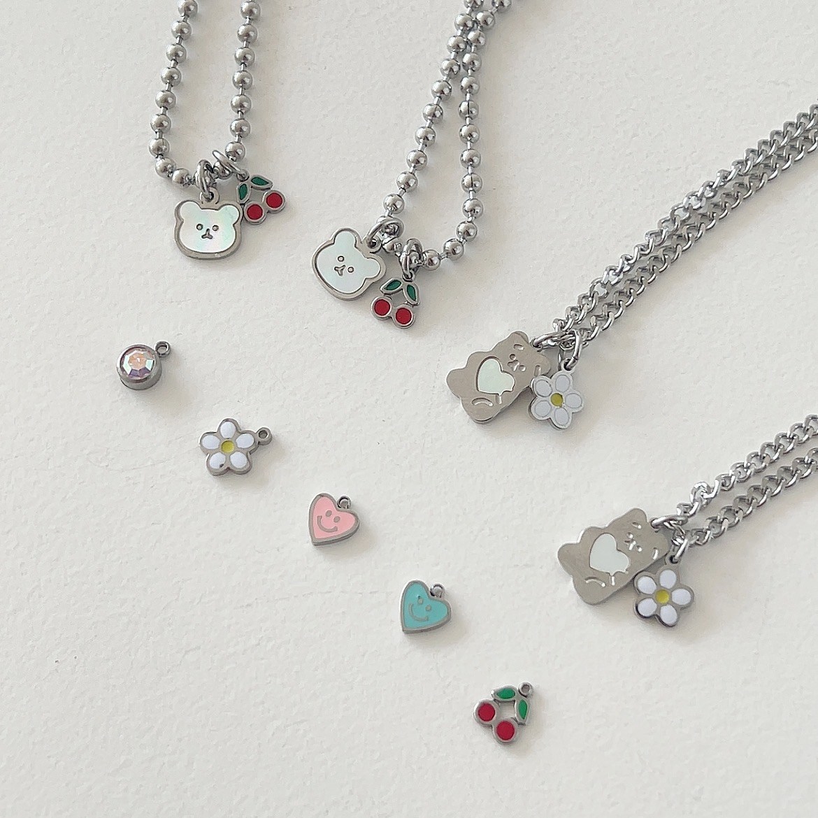 오늘출발 [KC인증/각인무료] 써지컬스틸 자개곰 미아방지 목걸이 팔찌, 볼체인 목걸이 (35+3cm), 1개 26,400원