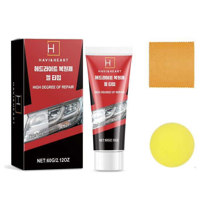 라이프헬퍼 헤드라이트복원제 코팅제 세트 자동차 오토바이 전조등 복원제 UV코팅제, 1개, 60g 11,000원