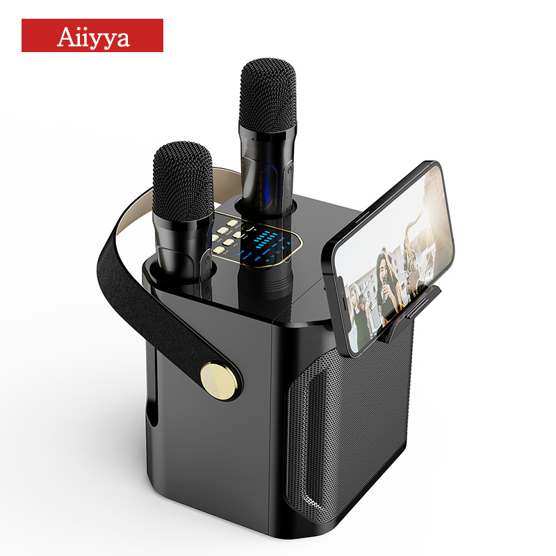 Aiiyya 아웃도어 전용 블루투스 노래방 듀얼마이크 일체형  대음량 스피커 휴대용 가정용 차박 캠핑 39,690원