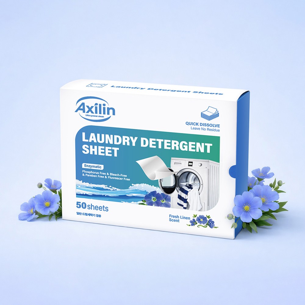 간편 세탁의 시작! 액실린 시트형 세탁세제 린넨향 15,900원