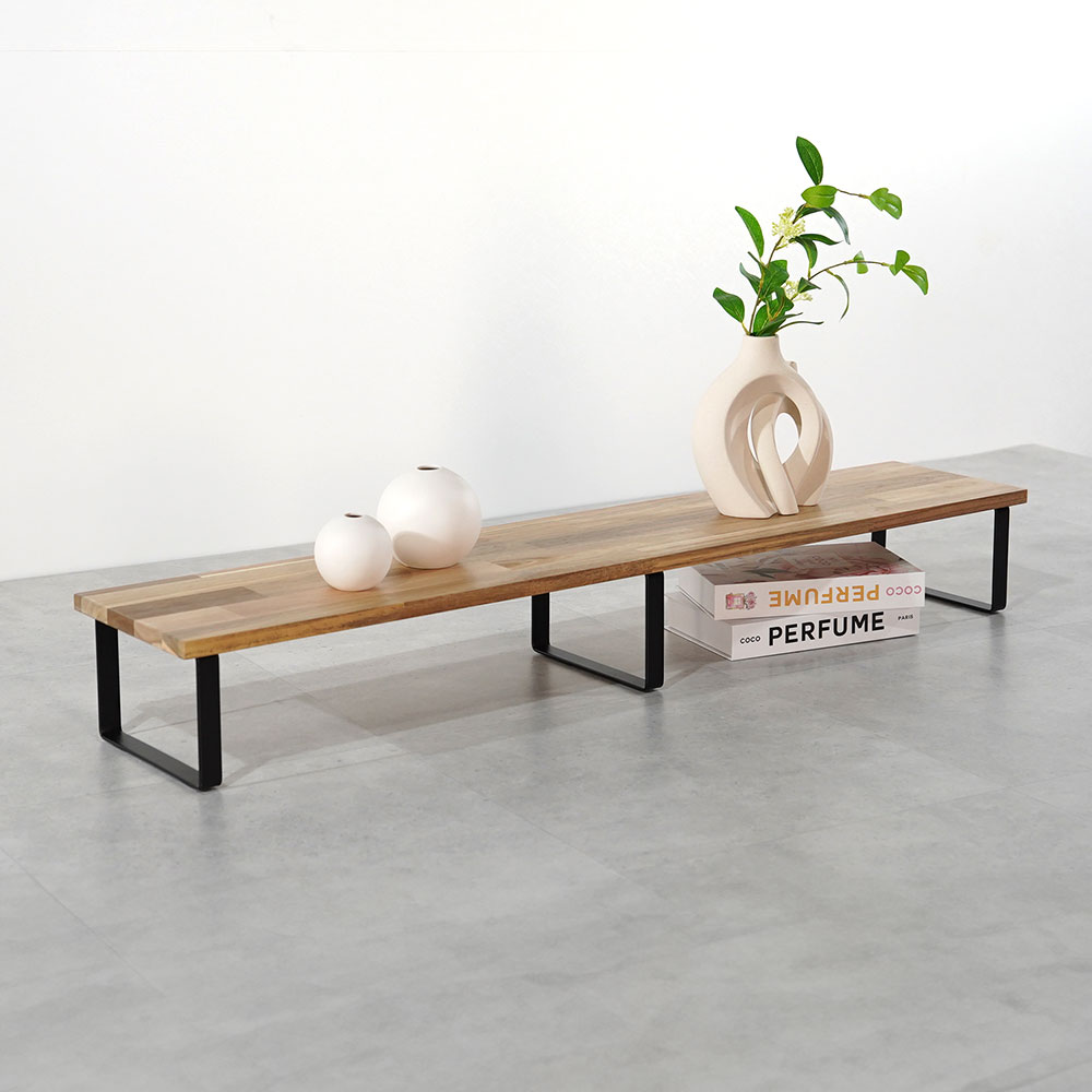 아카시아 원목 나무 받침대, 1단, 블랙 44,000원