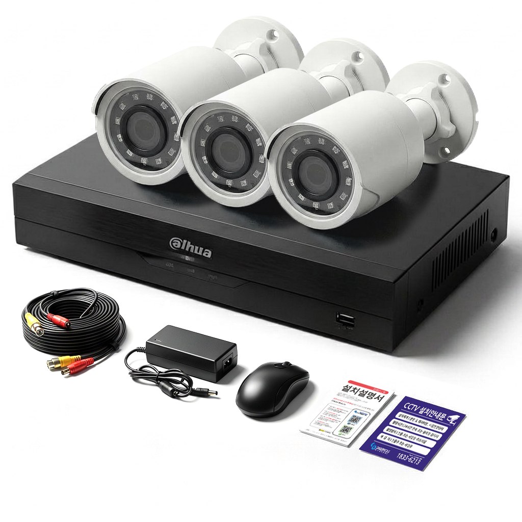500만화소 CCTV 풀세트 실내 실외 카메라 녹화기 하드디스크 2TB 케이블 포함, 3개, 200만화소 실외카메라 339,000원