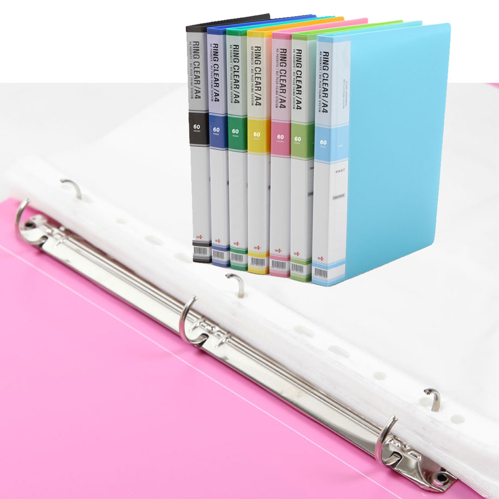 대영바인텍 무료배송 3공 링 클리어화일 A4 (60매), 3개, 노랑 13,500원
