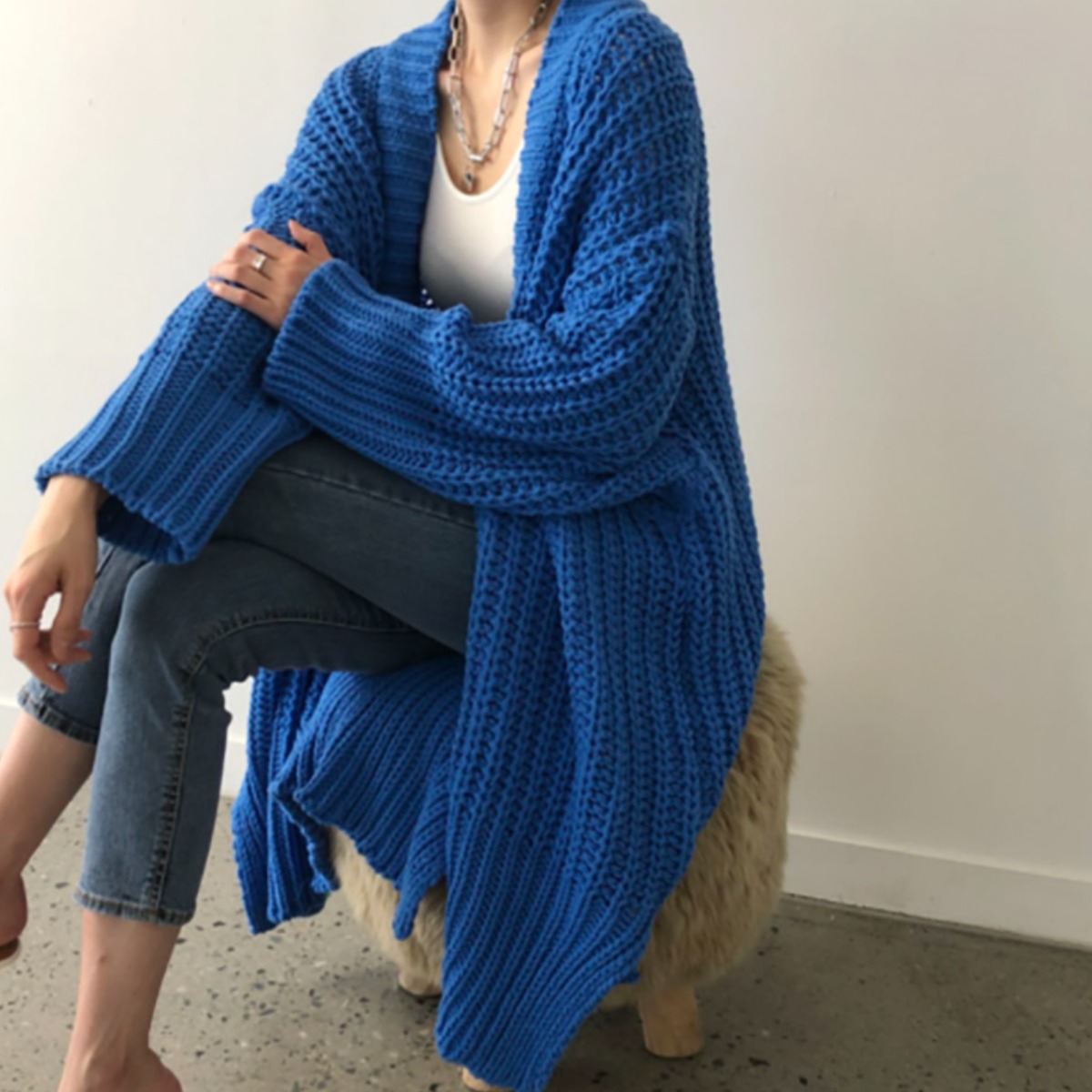 루즈 꽈배기 니트 롱 가디건 여성 오버핏 가을 겨울 아우터 빅사이즈 루즈핏 데일리룩 T3293 29,900원