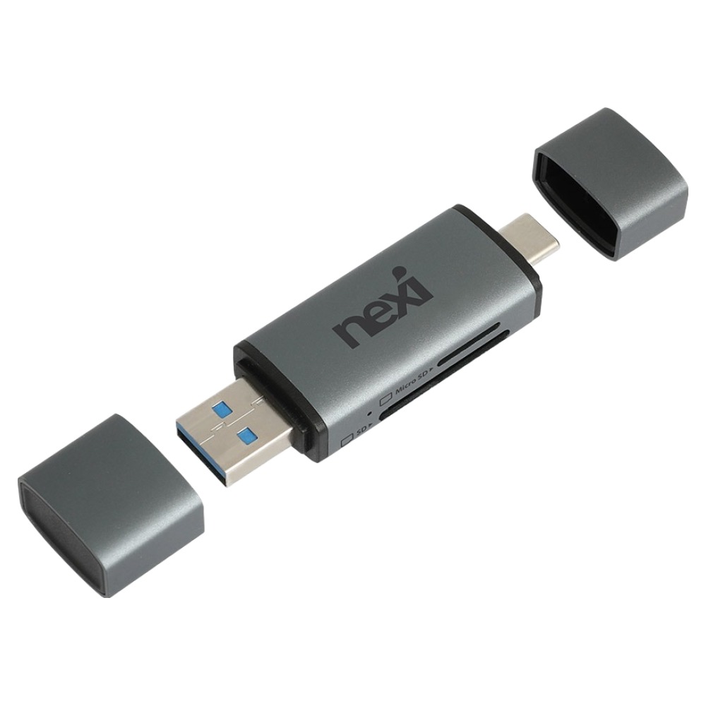 넥시 USB 3.0 C타입 앤 A타입 카드리더기 NX1479, NX-U3130CRS - NX1479, 실버, 1개 9,660원