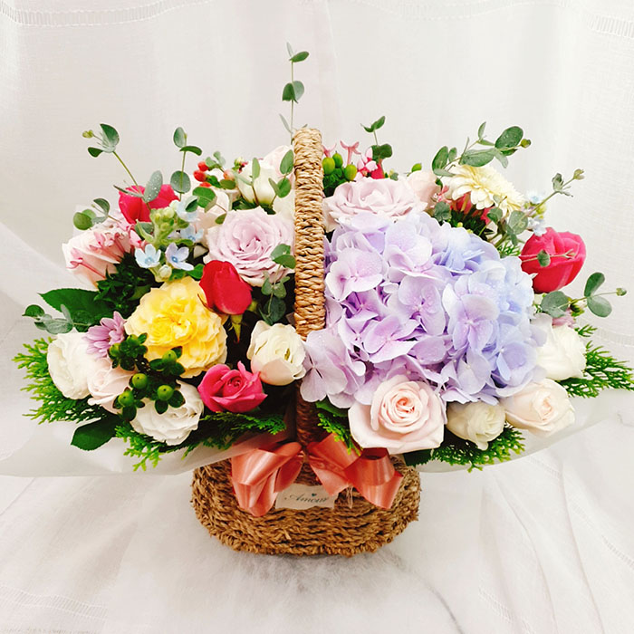 pm3시전주문시 다음날배송 고급생화꽃바구니,생일,기념일,출산,임신축하,환갑,칠순꽃 전국꽃배달,여자친구꽃선물, 65,000원