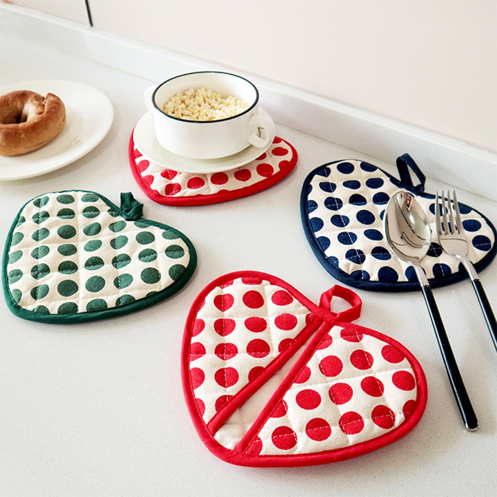 샤론 하트모양 코스터겸용 주방 단열 오븐장갑 2p 7,900원