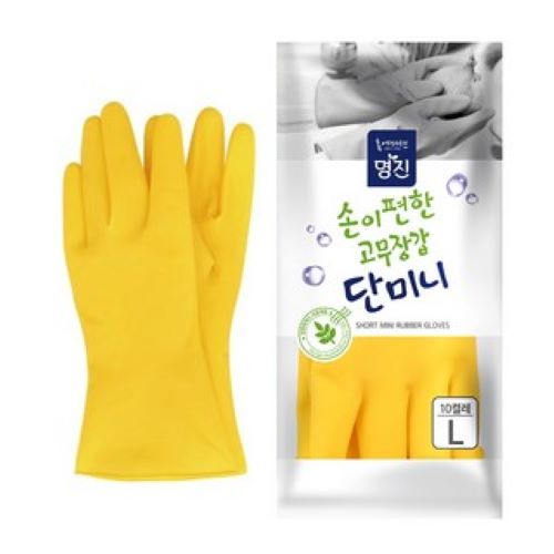 명진 단미니 고무장갑 대/소 10개입 1세트, 노랑, 20개, 대(L) 15,780원