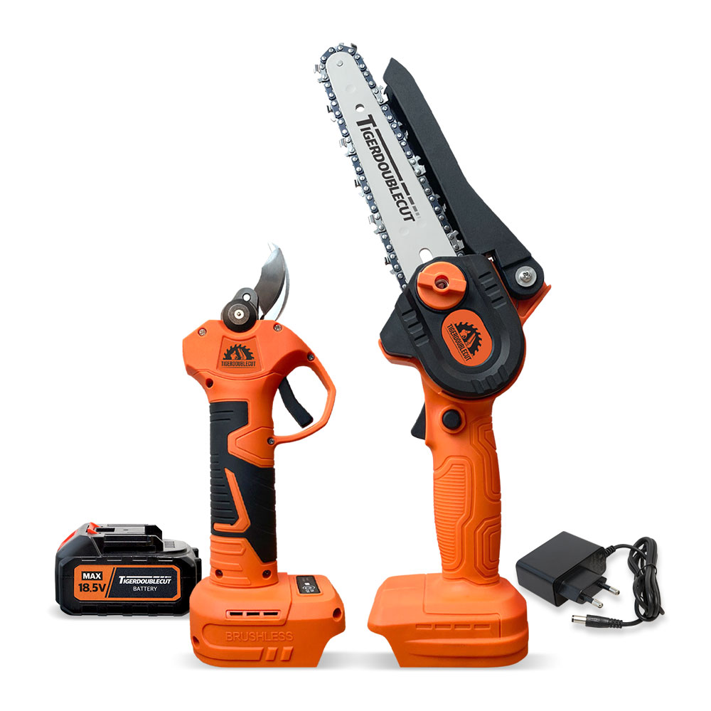 하이쇼핑 타이거 더블컷 6인치 무선 전기톱 무선 전지가위 세트, 1개 196,000원